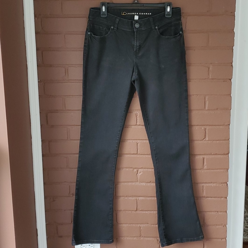 LC Lauren Conrad Flare Black Jeans Size 10